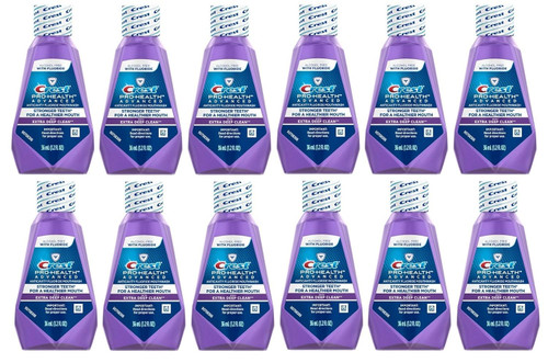 P&G Crest Pro-Health Mouthwash Advanced Extra Deep Clean , Purple Rinse, 36mL, 48/bx P&G Crest Pro-Health Mouthwash Advanced Extra Deep Clean , Purple Rinse, 36mL, 48/bx