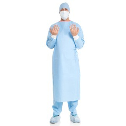 Halyard Ultra Surgical Gowns, Meets AAMI 3 Liquid Barrier Standard, Non-Reinforced, Fluid & Flame Resistant (Meets NFPA Industry Standard), Large, Non-Sterile, 40/cs