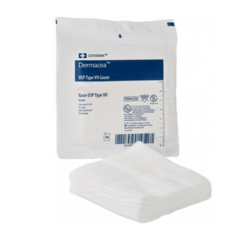 Dermacea X-Ray Sponge, 4" x 4", 16-Ply, Sterile, 10/pch, 135 pch/cs