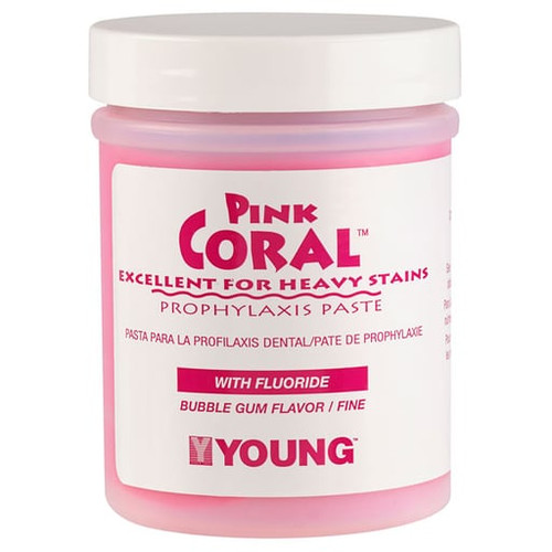 Young Coral Prophy Paste Pink Bubble Gum Coarse 250g w/ Fluoride 9oz