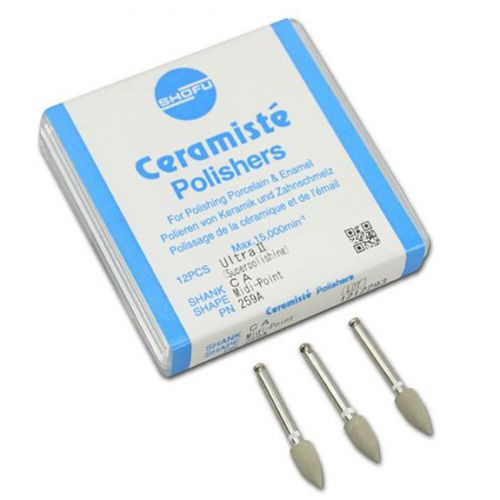 Shofu CeraMiste Polisher, Ultra, Cup, ISO #065, FG, 12/pk Shofu CeraMiste Polisher, Ultra, Cup, ISO #065, FG, 12/pk