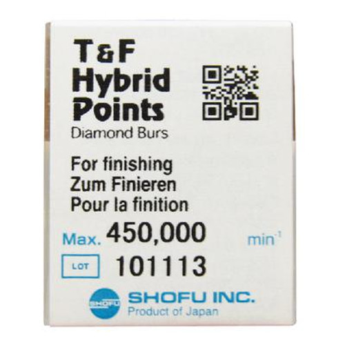 Shofu Hybrid Point T&F Diamond Burs, Shape #7104, ISO #254/014, 3.0 Length, Super Fine, 3/pk Shofu Hybrid Point T&F Diamond Burs, Shape #7104, ISO #254/014, 3.0 Length, Super Fine, 3/pk