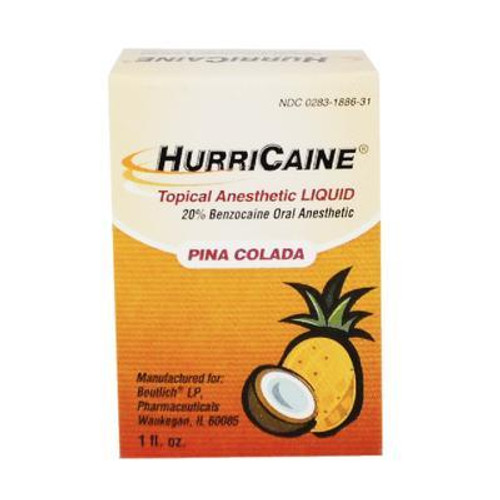 Beutlich Hurricaine Topical Anesthetic Liquid 1 oz, Pina Colada