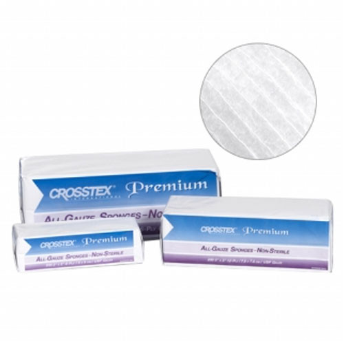 Crosstex All Gauze Premium NS Sponge 2"x2" 8-Ply 5000/cs Crosstex All Gauze Premium NS Sponge 2"x2" 8-Ply 5000/cs