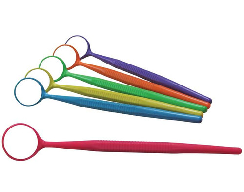 Zirc Crystal HD #4 Mouth Mirror with ThinGrip Handle, Vibrant Assorted, 12/pk Zirc Crystal HD #4 Mouth Mirror with ThinGrip Handle, Vibrant Assorted, 12/pk