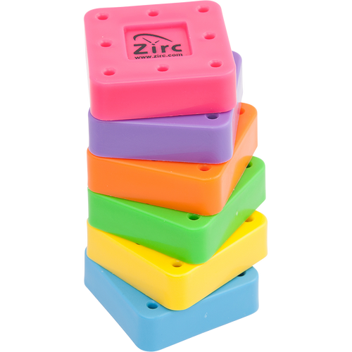 Zirc 8-Hole Magnetic Bur Blocks 1-1/2" X 1-1/2" X 1/2" - Neon Green, ea