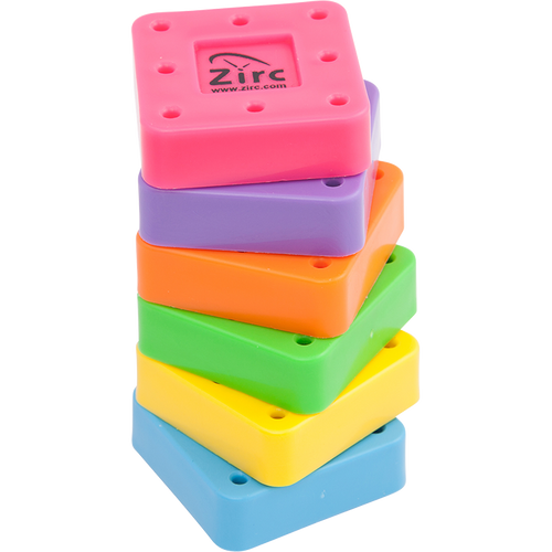 Zirc 8-Hole Magnetic Bur Blocks 1-1/2" X 1-1/2" X 1/2" - Neon Purple, ea