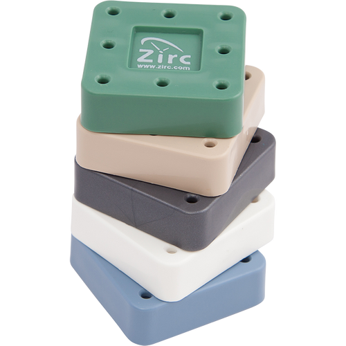 Zirc 8-Hole Magnetic Bur Blocks 1-1/2" X 1-1/2" X 1/2" - Teal, ea
