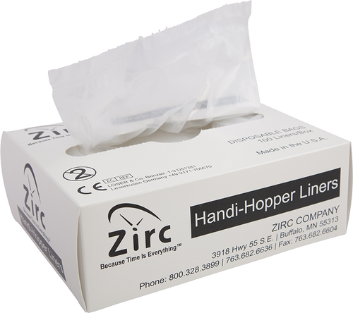 Zirc Handi Hopper Liners, 100/bx