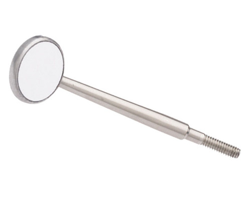 Zirc Crystal HD #0 Mouth Mirror Head, Screw-On Cone Socket, Stainless Steel, 12/pk