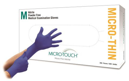 Ansell MicroTouch Micro-Thin Nitrile Exam Gloves, PF, LF, X-Large, 300/bx,10 bx/cs (US Only)