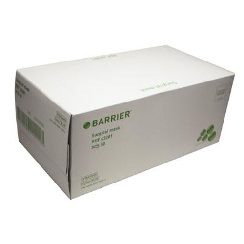 Molnlycke Barrier Earloop Face Mask, ASTM Level 1, Sofloop, Blue, 50/bx 42281