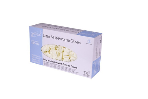 OmniShield 131 Series Latex Powdered Multi Purpose Gloves, (non medical), X-Large, 100/bx