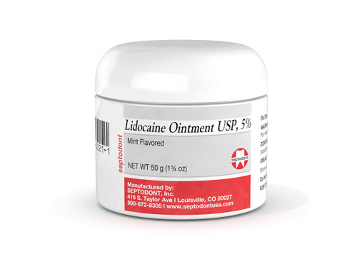Septodont Lidocaine Topical Anesthetic, 50g Ointment, Mint, 1/ea (Rx) Septodont Lidocaine Topical Anesthetic, 50g Ointment, Mint, 1/ea (Rx)