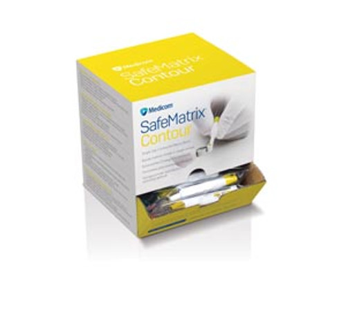 Medicom SafeMatrix Curve Single-Use Matrix Band, Contour Narrow, 4.5mm Yellow, 50/bx 30060