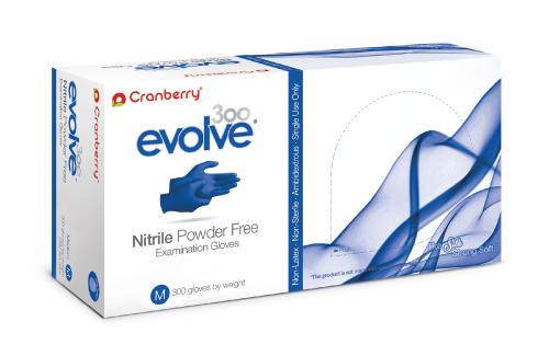 Cranberry Evolve 300 Nitrile PF Exam Gloves, Royal Blue X-Large 250/bx Cranberry Evolve 300 Nitrile PF Exam Gloves, Royal Blue X-Large 250/bx