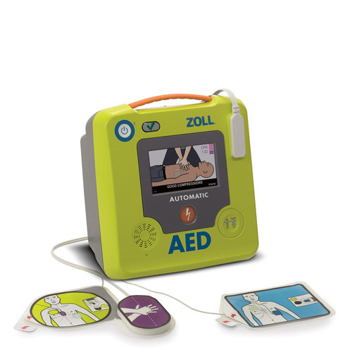 Zoll AED 3 Defibrillators & Accessories, Semi-Automatic Package, w/ Uni-Padz, 5 Year Battery, Carry Case