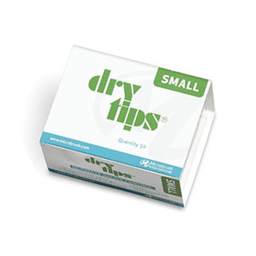 Microbrush Dry Tips Saliva Absorbent Tips, Small, White, 50/bx 291543