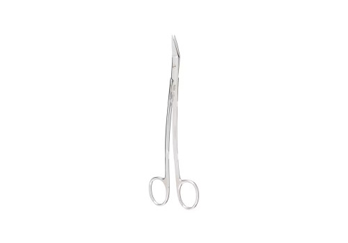 Miltex Scissors Dean Dissecting, 6-3/4 (170mm) Angled on Flat, One Serrated Blade, ea Miltex Scissors Dean Dissecting, 6-3/4 (170mm) Angled on Flat, One Serrated Blade, ea