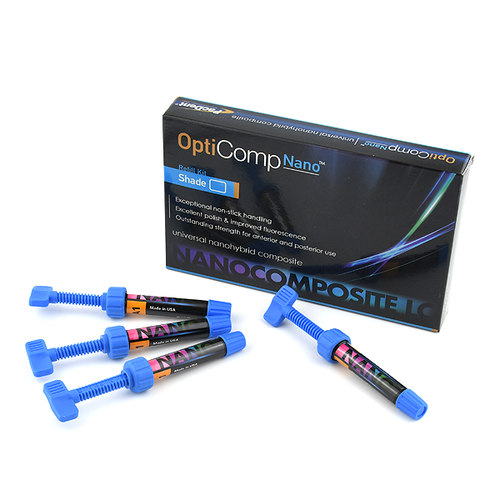 Pac-Dent OptiComp Universal Nano Hybrid Composite 4 x 4gm Syringe Refill Shade A3.5