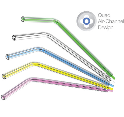 Pac-Dent NeoTip Air-Water Syringe Tips, Assorted Colors with Clear Plastic Exterior & Colorful Plastic Interior, 250/pk Pac-Dent NeoTip Air-Water Syringe Tips, Assorted Colors with Clear Plastic Exterior & Colorful Plastic Interior, 250/pk