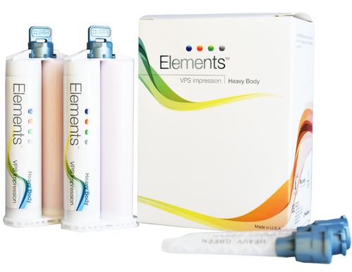 Pac-Dent Elements VPS Impression Monophase, 2 x 50ml Cartridges & 6 Mixing Tips Pac-Dent Elements VPS Impression Monophase, 2 x 50ml Cartridges & 6 Mixing Tips