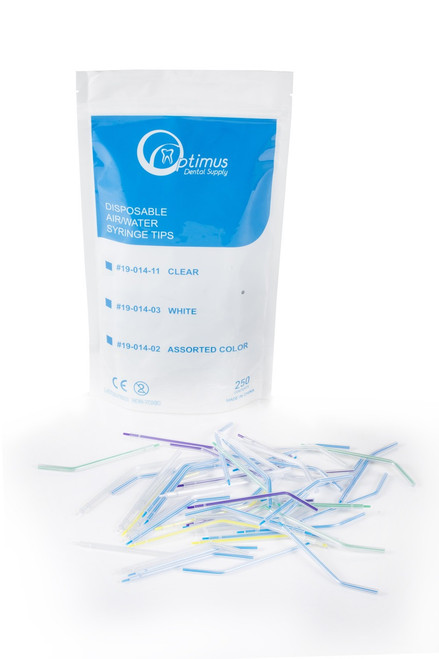Optimus Air/Water Syringe Tip, Plastic Core Assorted Colors 250/bx Optimus Air/Water Syringe Tip, Plastic Core Assorted Colors 250/bx