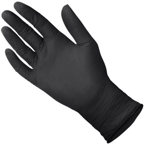 Medgluv Dragon Skinz Nitrile Exam Glove, Fentanyl Tested, 5mil, Textured, Black, X-Large 95/bx, 10/cs