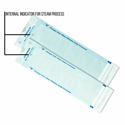 Dukal Unipack Sterilization Pouches  5-1/4" x 7-1/2" 200/bx Dukal Unipack Sterilization Pouches  5-1/4" x 7-1/2" 200/bx