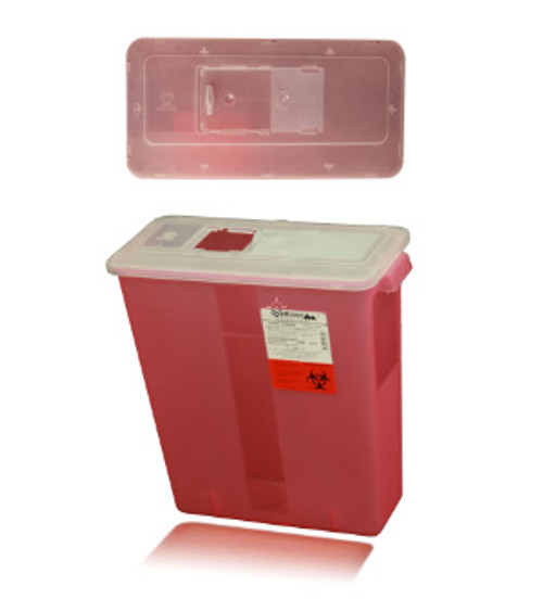 OakRidge Plebotomy Sharps Container, 3 Gallon, Slide Lid, 12/cs OakRidge Plebotomy Sharps Container, 3 Gallon, Slide Lid, 12/cs