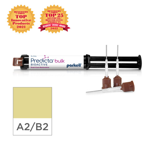 Parkell Predicta Bioactive Bulk Dual-Cure Restorative Composite A2/B2 Bulk Fill 5ml Syringe Parkell Predicta Bioactive Bulk Dual-Cure Restorative Composite A2/B2 Bulk Fill 5ml Syringe