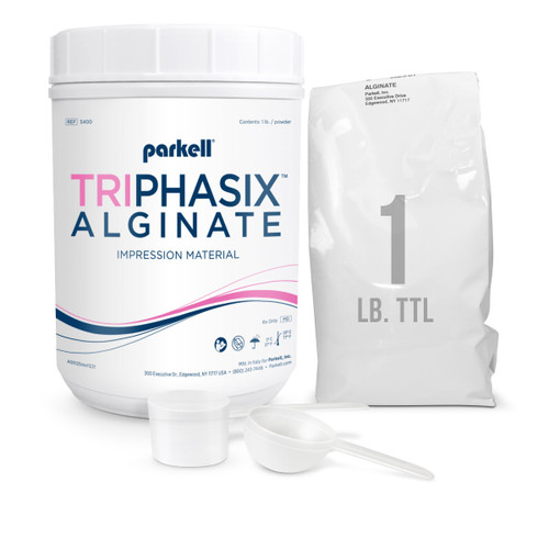 Parkell TriPhasix Alginate, Chromatic, French Vanilla, 1 lb with Scoops