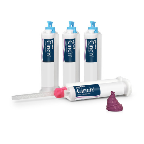Parkell Cinch Platinum Medium Impression Material 4x50ml Cartridges & 10 Mixing Tips Parkell Cinch Platinum Medium Impression Material 4x50ml Cartridges & 10 Mixing Tips