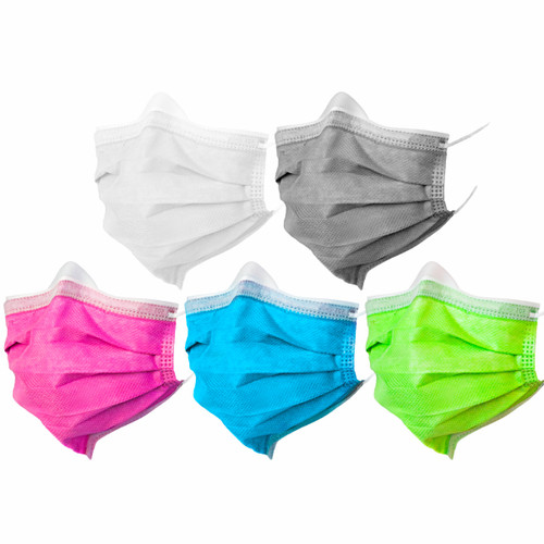 BeeSure Vibe Earloop Face Masks, Fog Free, Level 3, 4-Ply, 50/bx