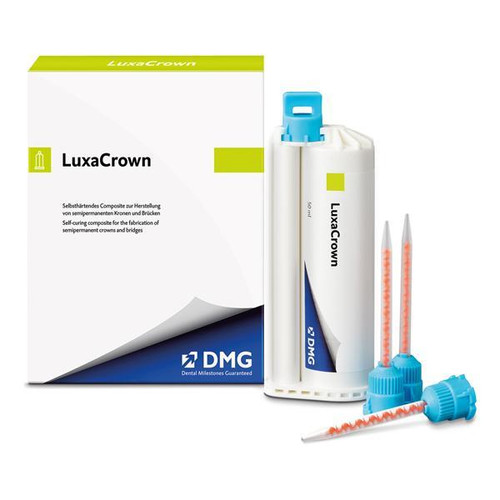 DMG LuxaCrown, Shade A1, Includes: (1) 50mL Cartridge, (15) Automix Tips DMG LuxaCrown, Shade A1, Includes: (1) 50mL Cartridge, (15) Automix Tips