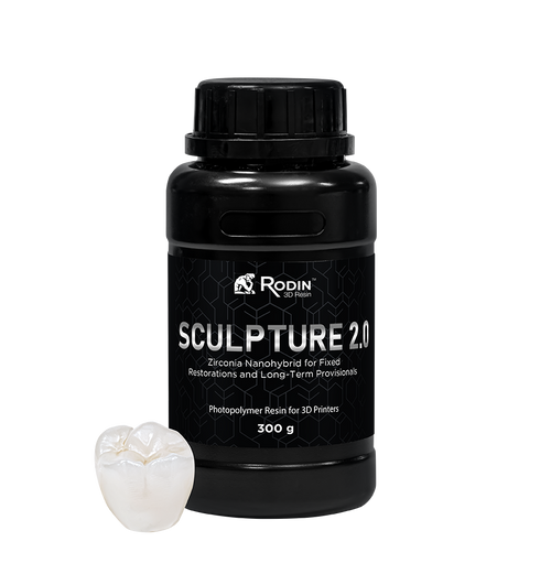 Pac-Dent Rodin Sculpture 2.0 Ceramic Nanohybrid, Shade D2, 300g/Bottle, 1200g MOQ