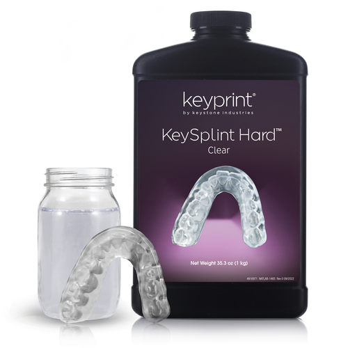 Keyprint KeySplint Hard Biocompatible 3D Printing Resin, Clear, 1 kg/bottle Keyprint KeySplint Hard Biocompatible 3D Printing Resin, Clear, 1 kg/bottle