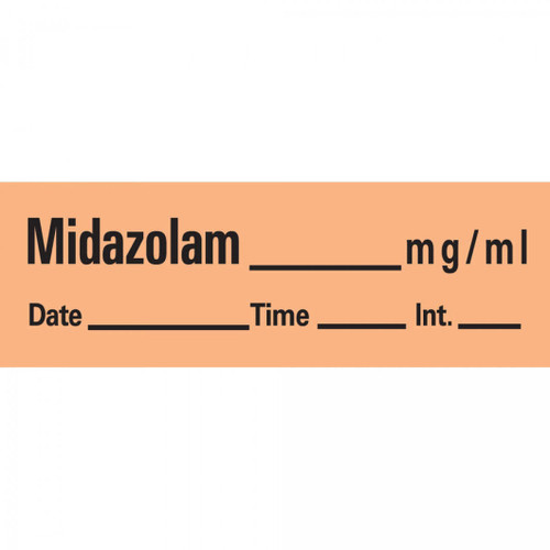 Puragraft Label Midazolam, Orange, 333/roll