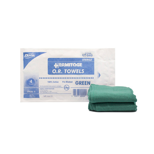 Dukal Operating Room Towel, 17 x 26, Sterile 4s, Green, 4/pk, 20 pk/cs Dukal Operating Room Towel, 17 x 26, Sterile 4s, Green, 4/pk, 20 pk/cs