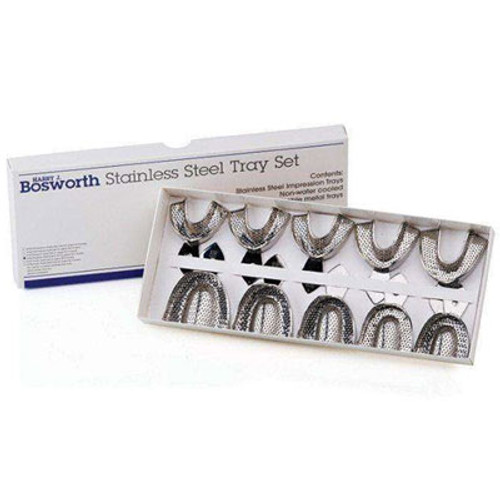 Keystone Bosworth #17 - Pedo/Ortho Perforated Lower Full-Arch Stainless Steel Impression Tray
