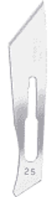 Keystone Carbon Steel Scalpel Blade, Bard-Parker Blade, #25, 150/pk