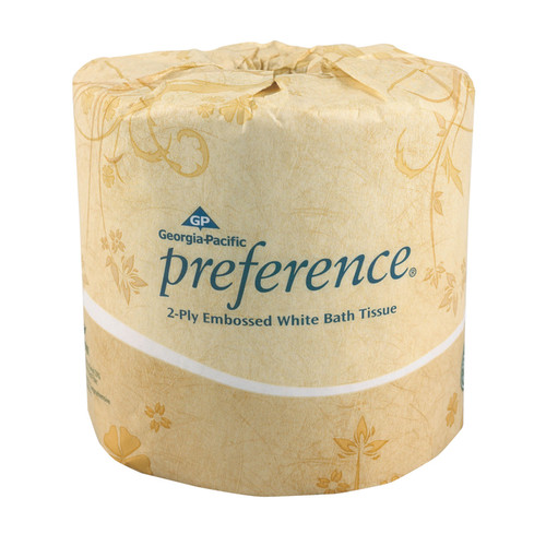 Georgia-Pacific Preference Embossed Bathroom Tissue, 2-Ply, White, 4½" x 4.05", 550 sht/rl, 80 rl/cs Georgia-Pacific Preference Embossed Bathroom Tissue, 2-Ply, White, 4½" x 4.05", 550 sht/rl, 80 rl/cs