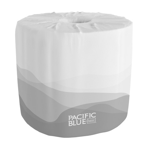 Georgia-Pacific Pacific Blue Basic (Envision) Embossed Bathroom Tissue, 2-Ply, White 4" x 3½", 550 sht/rl, 80 rl/cs Georgia-Pacific Pacific Blue Basic (Envision) Embossed Bathroom Tissue, 2-Ply, White 4" x 3½", 550 sht/rl, 80 rl/cs