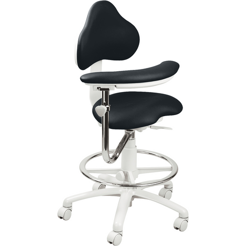 Brewer 9100 Series Ergonomic Stools Adj. Foot Ring (Vacuum Formed Upholstery), Operator, Increased Hgt. Range 22"-31"