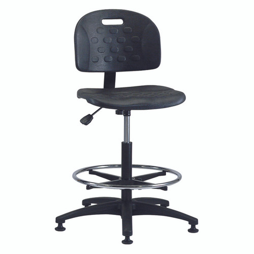 Brewer Industrial Chairs & Stools Polyurethane, Adjustable Footring , Hgt. Range 19.5" - 27", 27" Dia. Base