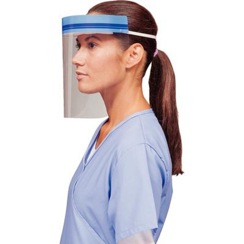 Crosstex Face Shield, Elastic Headband, Clear, 9" Full Length, Bulk, 72/cs Crosstex Face Shield, Elastic Headband, Clear, 9" Full Length, Bulk, 72/cs