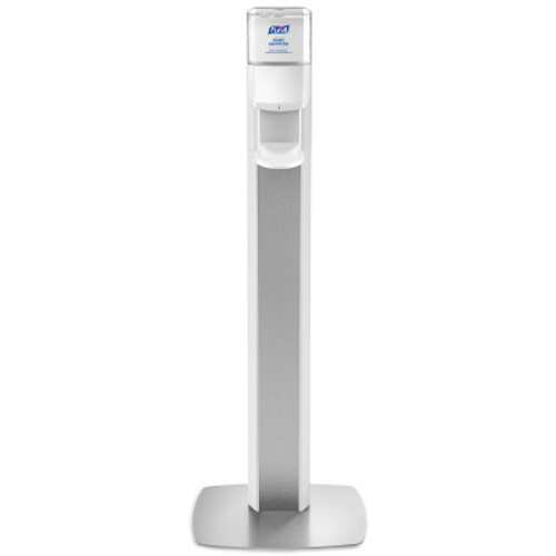 Gojo Purell® Messenger ES6 Floor Stand, White with Silver Panel (Dispenser Included), 1/cs Gojo Purell® Messenger ES6 Floor Stand, White with Silver Panel (Dispenser Included), 1/cs