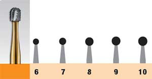 Keystone Prehma Round Carbide Bur, 6 FGOS, 10/pk