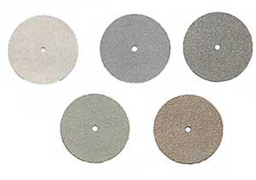 Keystone Interproximal Rubber Wheels, White, Fine and Non-Contaminating, Aluminum Oxide, 7/8" x .040, 25/pk