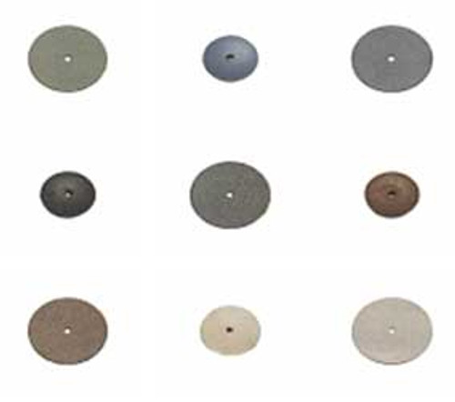 Keystone Knife Edge Rubber Wheels, Black, Medium Coarse, Silicon Carbide, 5/8", 100/bx